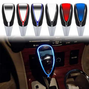 Auto Prestavna Ročica Modro LED Svetlobo Dotik Barve Aktivira Senzor USB Zaračuna Za Vse Avtomobile Ročni Menjalnik MT w/o gumb za zaklepanje
