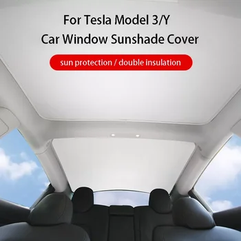 Avto Dežnik Kritje za Tesla Model 3 Črna, Siva strešno Okno Slepi Senčenje Okno Avtomobila Sonce Odtenek Neto za Tesla Model Y Dropship