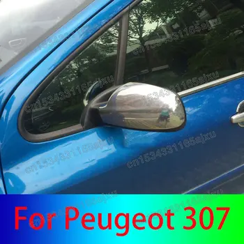 Avtomobilska dodatna Oprema Za Peugeot 307 2005-2012 Visoko kakovostne ABS Chrome Rearview Mirror Kritje Anti-scratch Varstvo Dekoracijo