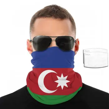 Azerbajdžan Zastavo Obraz Šal Z 2 Kos Filter Večnamenski Headscarf glavo jahanje masko