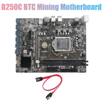 B250C BTC Rudarstvo Motherboard 12XPCIE, Da USB3.0 Grafično Kartico Reža za LGA1151 Podpira DDR4 RAM DIMM Matično ploščo Računalnika