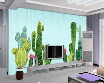 Beibehang ozadje po Meri dom dekor zidana TV ozadju stene ročno poslikano kaktusov, dnevna soba, spalnica ozadju 3d ozadje