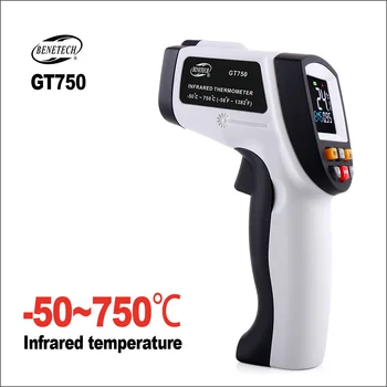 BENETECH Infrardeči Termometer LCD Barvni Zaslon Ročni Digitalni -50c-950c brezkontaktno Temperatura Radij Laserski Termometer