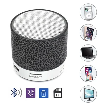 Bluetooth Zvočnik Mini Brezžični Zvočnik Crack LED TF Kartice USB Subwoofer Prenosni MP3 Zvok Brezžični Zvočnik za Mobilni Telefon