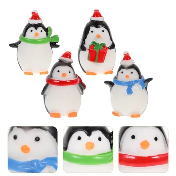 Božič Figurice Pingvin Mini Mini Smolo Dekor Mikro Okras Pokrajine Ornament Okraski Villa Živali Pingvini