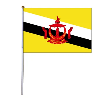 brezplačna dostava xvggdg 100 kozarcev 14 * 21 cm Nacionalno Zastavo, Brunej strani zastave s plastično jamboru Poliester Tisk zastave