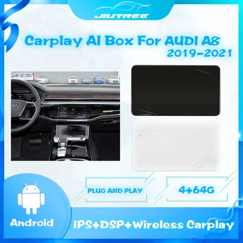 Brezžični Carplay Android AI Polje Za Audi A8 2019 - 2021 Avto Multimedijski Predvajalnik Nova Različica 4+64 G Ogledalo povezavo Tv Box
