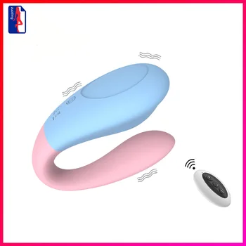 Brezžični Vibrator Odraslih parov seks igrače USB Polnilne dildo G spot za stimulacijo U silikonska dvojni vibrator sex igrača za ženske
