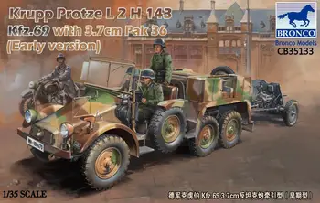 Bronco CB35133 1/35 Krupp Protze Kfz.69 w/3.7 cm Pak 36(Zgodnje Različice)