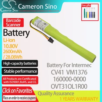CameronSino Baterija za Intermec CV41 VM1376 ustreza Honeywell 160000-0000 163176-0001 OVT31OL1R00 črtne kode Skener baterijo 2600mAh