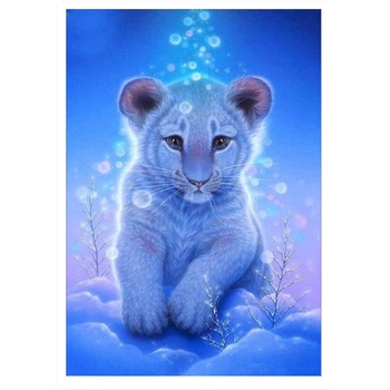 Celotno 5D Kvadratnih Diamond Vezenje Živali Tiger Navzkrižno Šiv Diamond Slikarstvo Pokrajino Krog Okrasnih Doma Dekor Darilo