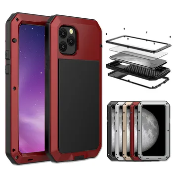 Celotno Zaščitno Luksuzni Doom Kovinski oklep za iPhone 11Pro 8 6S 7Plus Shockproof Primeru Za iPhone XR XS Max SE 2020 Aluminija, Pokrov