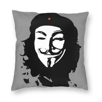 Che & V Komunizem Prevleke Natisnjeni Poliester Blazine Pokrov Dekoracijo Revolucije Vendetta Vzglavnik Kritje Doma 45X45cm