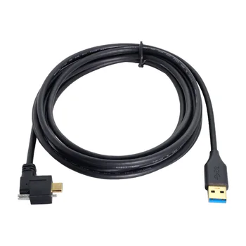 CYSM Chenyang Levo, Desno pod Kotom USB 3.1 Tip-C En Vijak Zaklepanja Standard USB3.0 Podatkovni Kabel za 90 Stopinj za Kamero