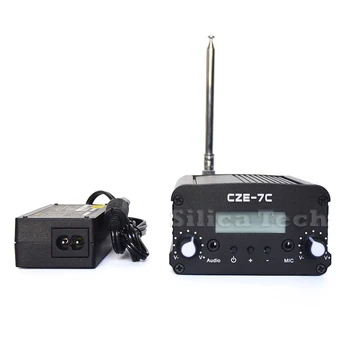 CZE-7C 1-7W FM Stereo FM Oddajnik + Napajanje Notranja Antena Skupaj