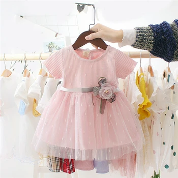 Dekle Srčkan Obleko Baby Rose Princesa Obleke Udobno Dihanje Gaza Tutu Obleko Lepe otroška Oblačila