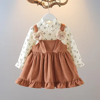 Dekleta Obleko Pomlad Jesen Risanka Obleke otroških Oblačil Srčkan Stranka Rojstni dan Princesa Obleko Baby Otroci Dekliška Oblačila