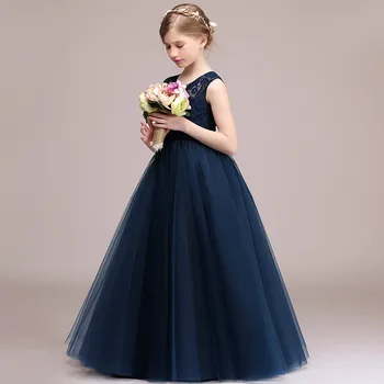Dekleta Večerno Obleko Princesa Obleko Otroci, Koncert Za Klavir Uspešnosti Obleko Dolge Čipke Stopnji Uspešnosti Obleko