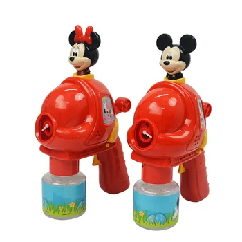 Disney Mickey Minnie Popolnoma avtomatski mehurček pralni samodejno glasbe in LED luči neprepustne mehurček pištolo igrače stranka otroci darilo