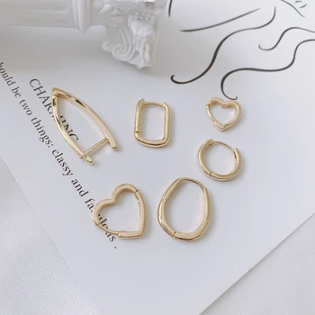 DIY nakit dodatki mikro-vdelan cirkonij v obliki srca kvadratnih prstan uhani nakit dodatki materiali