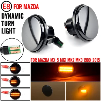 Dynamic LED Strani Oznako Vključite Opozorilne Luči Strani Repetitorja 12V Plošča Lučka Blinker Za Mazda MX-5 MX5 Mk1 Mk2 Mk3 89-2015