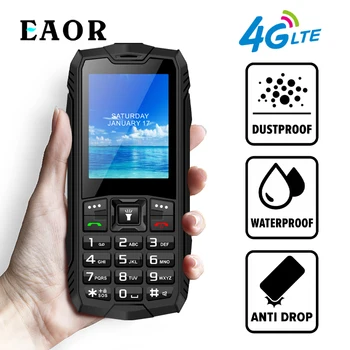 EAOR 4G Funkcija Telefon Nepremočljiva Dustproof Anti-padec Krepak Telefon 2500mAh Velike Baterije, Dual SIM Tipkovnica Telefona z Baklo Glare
