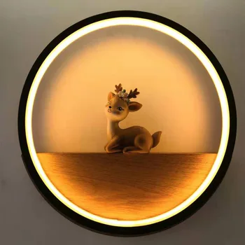 Evropski slog, osebnost sodobno minimalistično ustvarjalne jelena razsvetljavo krog dnevna soba v ozadju stene spalnice stenske svetilke LX102304