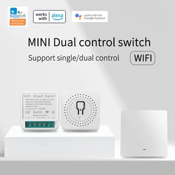 eWeLink Wifi 16A MINI Smart Stikalo Supporte 2-način nadzora Časovnik za Vklop Pametnega Doma Avtomatizacije Združljiv z Alexa googlova Domača stran