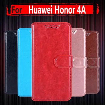 Flip Case Za Huawei Honor 4A Primeru 5.0 palčni Luksuzni Pu Usnje Primeru Telefon Za Huawei SCL-L21 SCL-L01 Huawei Y6 Primeru Hrbtni Pokrovček