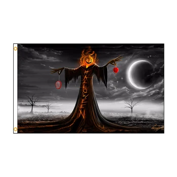 Halloween Fiktivni Lik Demon Nebo Drevo Bučna Zastavo Dekoracijo Banner 90x150cm 3X5 Ft FLAGLAND