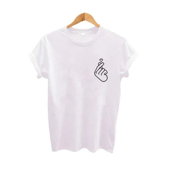 Harajuku Graphic Tee Shirt Hipster Pocket T-shirt Tiskanje Femme Tumblr Ženska Oblačila Majica Črno Bel Bombaž Vrhovi Srčkan