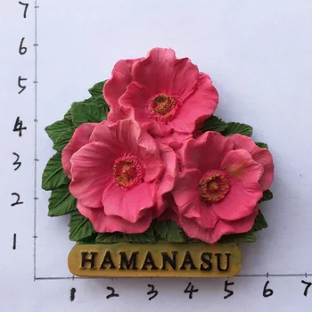 Hokaido, Japonska hamanasu tri-dimenzionalni rose turizem spominske nalepke hladilnik