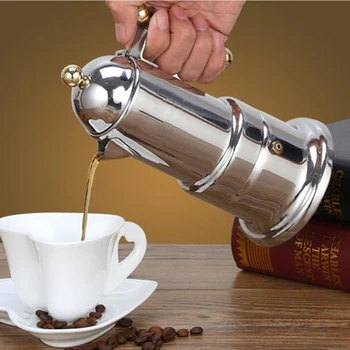 Italijanski Espresso Kavo -Moka Lonec z Mlekom aparat za Kavo za Stovetop Indukcijski Štedilnik