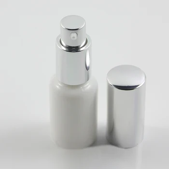 Iver aluminija losjon črpalka ,10 ml kozmetični losjon steklenico opal white steklena embalaža