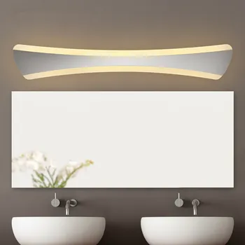 Iz nerjavečega jekla sodobni LED ogledalo žarometi minimalističen, kopalnica anti-fog kopalnica lučka kopalnica akril nepremočljiva stenska svetilka