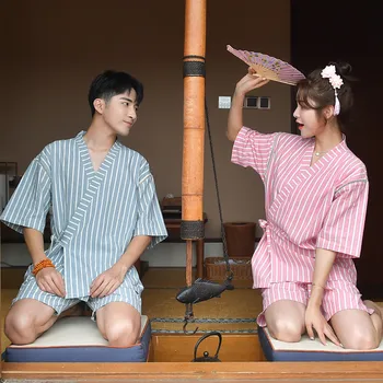 Japonski Modni Kimono Kratek Pajama bo Ustrezala Nekaj Jopico za Moške in Ženske, Homewear Paro kopalni plašč 2022 Nova
