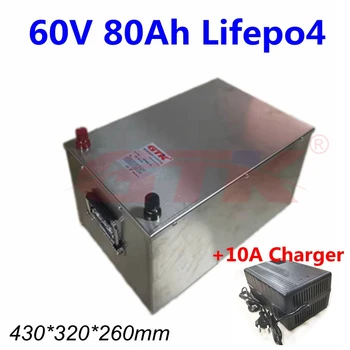 Jekla primeru 60V 80Ah Lifepo4 Baterije z BMS za golf voziček, ebike motocikel Sončni dom sistem za Shranjevanje Telecomm+10A Polnilnik