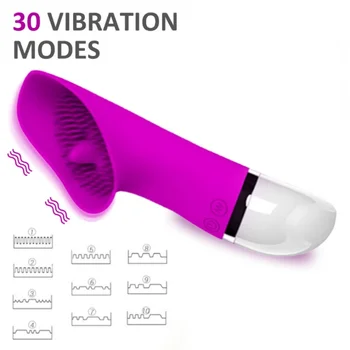 Jezik Lizanje Vibrator za G Spot Klitoris Nastavek Vaginalne Stimulator Masaža Palico Ženski Masturbator Vibratoring Sex Igrače za Ženske