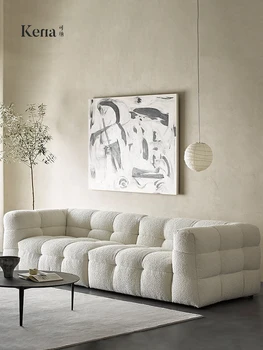 Jifeng tkanine marshmallow kavč tri-oseba-kombinacija Italija retro dnevna soba preprosta