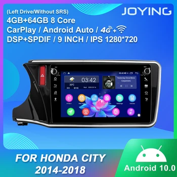 JOYING Android10.0 Glavo Enota 9 inch Avto Radio Stereo 1280*720 Bluetooth Z GPS, Kamera Zadaj Za Honda Mesto 2014-2018(Levo pogon)