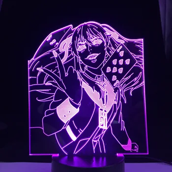 Kakegurui Lučka Jabami Yumeko Iz Kompulzivno Hazarder Darilo za Spalnica Dekor Nočna Japonski Waifu Anime 3D Led Nočna Lučka