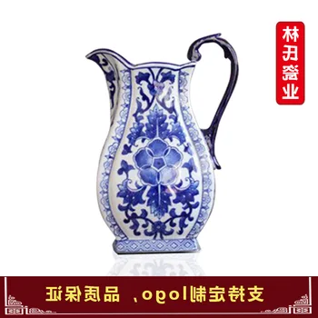 Keramični Jingdezhen Nova Kitajska Modra, Bela Trak Prilagodi Ureditev, Vaze in Cvetlični Okraski
