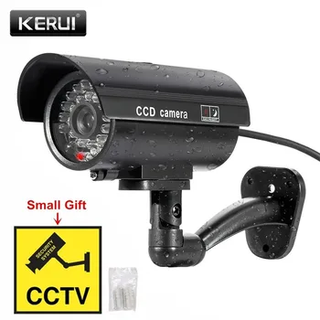 KERUI Prostem Ponarejenih Simulacije Lutke Kamere CCTV Domov Nadzor Varnosti Mini Kamera Utripajoče LED Luči Ponaredek Kamera Črna