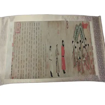 Kitajska Staro Sliko Papir Slika Slikarstvo Dolgo Se Pomaknite Slikarstvo Slaven In Slikarstvo, Kaligrafija