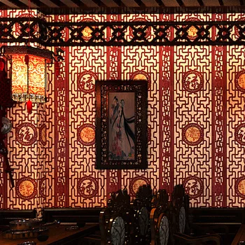 Kitajski klasična ozadje imitacija lesa carvinga oknu podokno za ozadje dnevna soba študija hodnik TV ozadju stene pokrivna