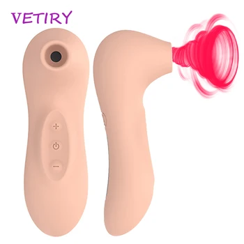 Klitoris Bedak Vibrator Ustni Lizanje Jezika Vibrator 10 Hitrosti Stimulator Klitorisa Nastavek Sesanju Massager Adult Sex Igrače za Ženske
