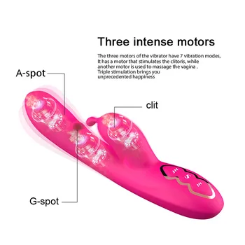 Klitoris sesanju ogrevanje vibrator Močan Silikonski vibrator G-Spot Stimulator Vaginalne in analne Massager masturbator sex igrače za ženske