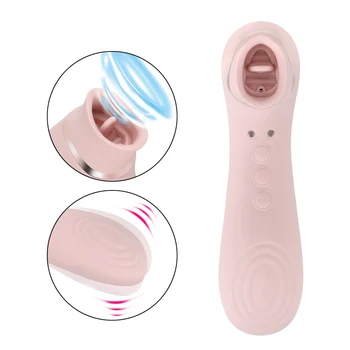 Klitorisa Sesanju Lizanje 10 Hitrost Nastavek Vagina Stimulator Spolnih Igrač za Ženske Jezika Vibrator Ženski Masturbator