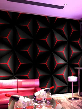 Ktv Ozadje Dvorani Flash Wallcloth 3D Stereo Letalo Geometrijske Vzorce Temo Polje Ozadju Pape Zidana Ozadje 3d