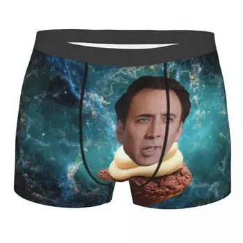 Kul Nicolas Cage Boksarice Hlače, Spodnje hlače Moške Breathbale spodnjice brez Hlačnic, spodnje Perilo
